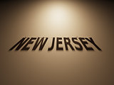 3D Rendering of a Shadow Text that reads New Jersey