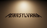 3D Rendering of a Shadow Text that reads Pennsylvania