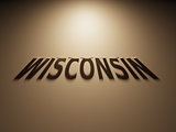 3D Rendering of a Shadow Text that reads Wisconsin