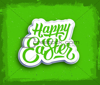 Happy Easter hand lettering text.