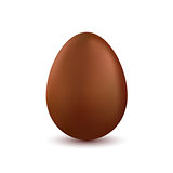 Vector chocolate easter egg isolated on white