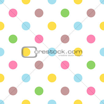 Seamless colorful polka pattern for easter eggs