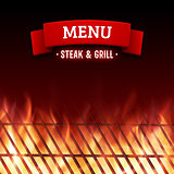 Steak and grill house menu. Vector background