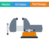 Flat design icon of vise