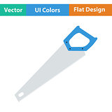 Flat design icon of hand saw