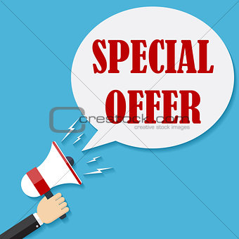Megaphone with text Special Offer.