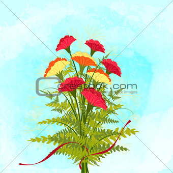 Springtime Colorful Carnation Flower Background