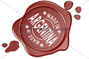 Made in Argentina label seal isolated