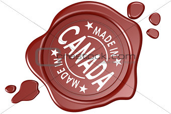 Made in Canada label seal isolated