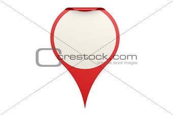 Red pointer on isolated white background