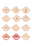 variety stick man facial expressions