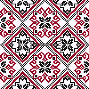 Ethnic Ukrainian geometric broidery