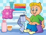 Boy on potty theme image 2