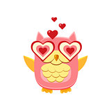 Pink Owl In Love