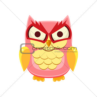Pink Owl Holding the Laughter