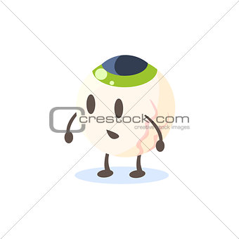 Eyeball Primitive Style Cartoon Character
