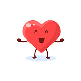 Heart Primitive Style Cartoon Character