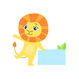 Lion With The Template For The Message