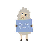 Sheep With The Template For The Message