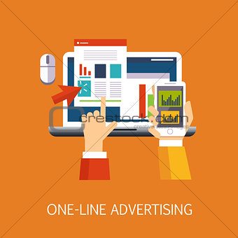 Online advertising Concept Art