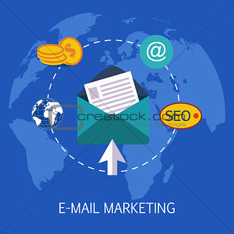 E-mail Marketing Concept Art