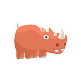 Rhino Funny Illustration
