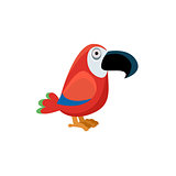 Scarlet Macaw Funny Illustration