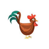 Rooster Simplified Cute Illustration