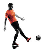 Soccer player Man Isolated silhouette