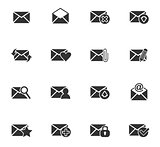 mail and envelope icon set