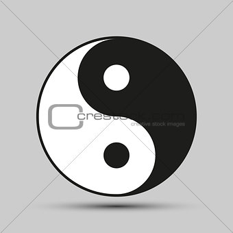 Ying yang balance symbol