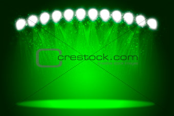 Abstract green light background