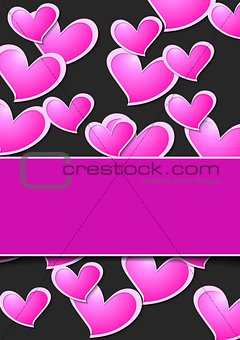 Valentine Day abstract background wit pink hearts
