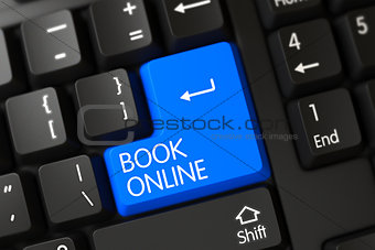 Book Online CloseUp of Keyboard.