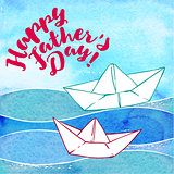 Happy Fathers Day greeting card 