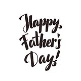 Happy Fathers Day Calligraphy Greting card. Ink Inscription. Gr