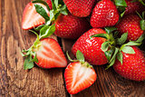 Fresh organic ripe strawberry 