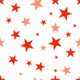 Seamless pattern with red stars.