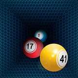 Metallic honeycomb tunnel and bingo balls