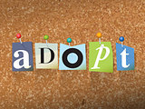 Adopt Concept Pinned Letters Illustration