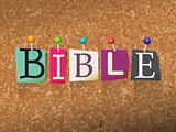 Bible Concept Pinned Letters Illustration
