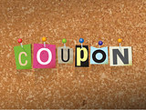 Coupon Concept Pinned Letters Illustration