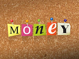 Money Concept Pinned Letters Illustration