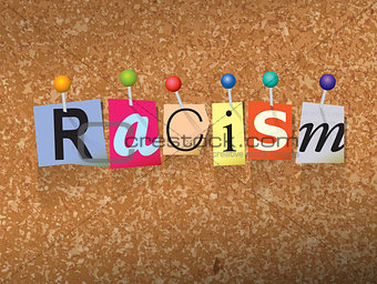Racism Concept Pinned Letters Illustration
