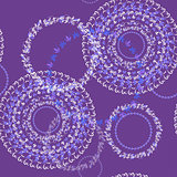 circular pattern Hohloma seamless violet. vector illustration