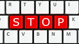 Computer keyboard stop