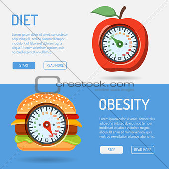 Diet and Obesity Concept