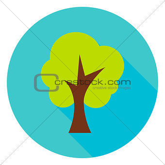 Garden Tree Circle Icon