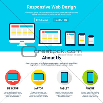 Responsive Flat Web Design Template