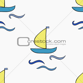 seamless sailboat pattern